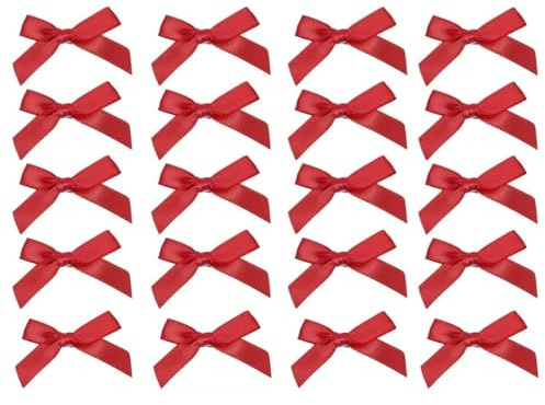 20 Stück rote Mini-Haarspangen mit Schleife, niedliche Haarspangen, Krokodilklemmen für Mädchen, Clips und Haarspangen, Haar-Accessoires, Mini-Schleife, Damen, Kleinkinder, 20 Stück