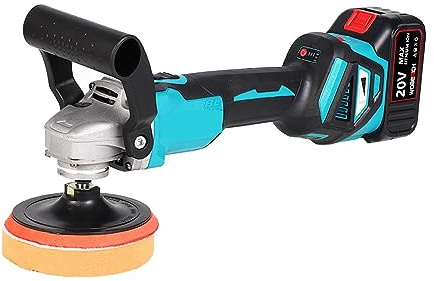 Wet Polisher, 6 Gears Brushless Electric Polishing Machine Car Polisher Angle Grinder Rechargeable Grinding Machine for 18V Battery(One Battery)
