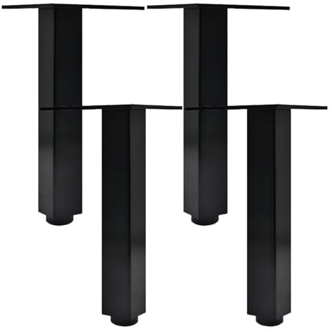 SZLXJMFL Pieds Table Basse 40 cm, 4 Pièces Pieds réglables Meuble Pied Armoire Noir Aluminum Alloy | Anodisé Pied de lit Hauteur: 3-40cm Tables à Manger Commodes Casier Bricolage 40cm/15.7