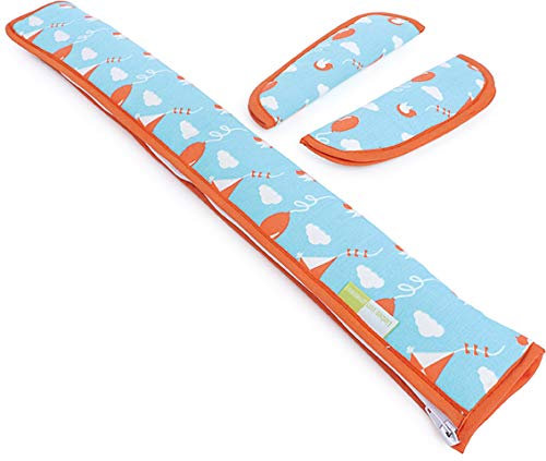 Liebes von priebes Käthe Gurtpolster-Set für Buggy Kinderwagen | Universale Gurtpolster und Bügelpolster für alle handelsüblichen Kinderwagen Buggy und Sportwagen | 100% Baumwolle