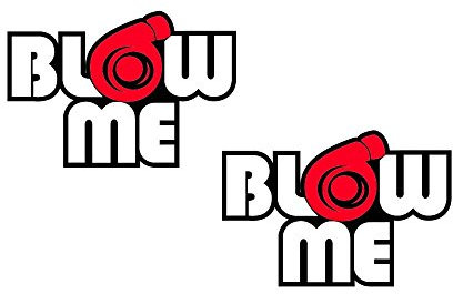 24/7stickers #312/2x TURBO Aufkleber je ca. 9x6cm Blow Me geladen Boost Windel Chip Tuning Charged Rennsport