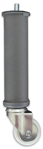 Ventadecolchones - Pata con Ruedas sin Freno (con Tornillo 10 mm - 27 cm) 1 ud.