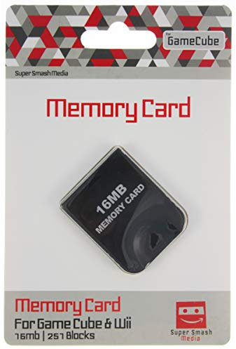 SuperSmashMedia® - 16MB Memory Card for Nintendo GameCube/Wii/NGC [Black]
