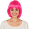 dressforfun Bob Perücke | Toller Haarschnitt mit Pony | Mit vielen Kostümen kombinierbar - diverse Farben (Pink | Nr. 303645)