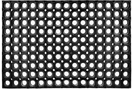 Carpido Fußmatte schwarz Gummimatte - rutschfeste Türmatte 60x80 cm - strapazierfähiger Fußabstreifer - Fußabtreter außen Gummi - Schmutzfangmatte