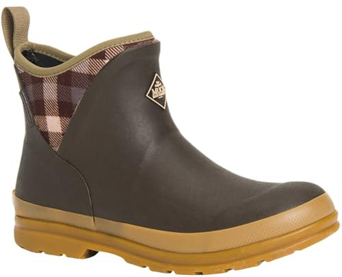Muck Boots Women's Originals Ankle Pull On Waterproof Ankle Boot, Brown, 4