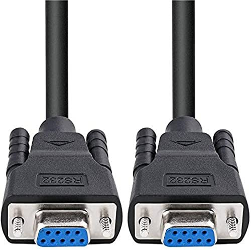 DTECH 1,5 Fuß direkt durch serielles DB9 Kabel Buchse zu Buchse 9 poliges COM Anschluss kabel für die Datenkommunikation (0,5 m, schwarz)