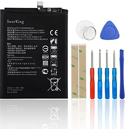 SwarKing Ersatz Akku HB396285ECW Kompatibel mit Huawei Honor 10 /Huawei P20 with Toolkit