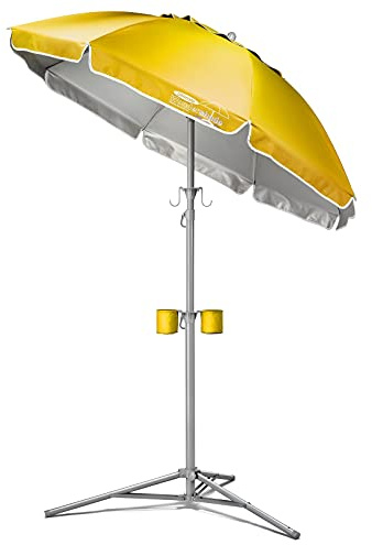 Wondershade Paraguas portátil definitivo, ligero, ajustable, protección solar instantánea, color amarillo