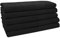 ZOLLNER 5 teli sauna, asciugamani grandi 70x180 cm, nero - con gancetto - lavabili a 60°C - cotone - qualità d'albergo