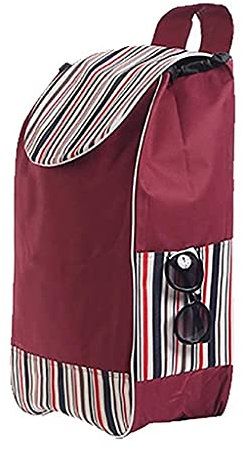 OKUGAIYA Gepäckträgertaschen, Faltende Einkaufszwerkkarken Ersatztasche, tragbare wasserdichte 40L Oxford Tuch Warenkorb Backup-Trolley-Taschen, Wiederverwendbare Shopping Ersatztasche, 32 * 20 * 56cm