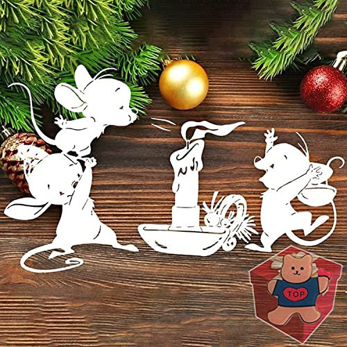Stanzform zur Kartengestaltung, Cartoonmaus-Stanzformen, Schablonen für DIY-Scrapbooking, Fotoalbum, dekorative Prägepapier-Stanzschablonen zur Kartengestaltung, als Vorlage und niedliche Brosche