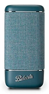 Roberts Beacon 325 altoparlante Bluetooth portatile, ricaricabile, autonomia 12 ore, due radiatori di bassi passivi, design vintage, Bluetooth, Streaming, ingresso aux, garanzia 2 anni, colore: Blu tè
