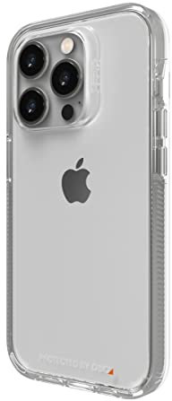 ZAGG Gear 4 Crystal Palace D30 Protective Case Compatible with iPhone 14 Pro, Slim, Lightweight, Shockproof, MagSafe, Wireless Charging, (Clear)