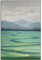 Ölbilder Auf Leinwand Handgemalt,Modernes Abstraktes Grünes Grasland Gebogener Strom Berglandschaft Kunstwerk Rahmenlose Original Handgemalte Ölgemälde Auf Leinwand Wandkunst Für Wohnzimmer Sch
