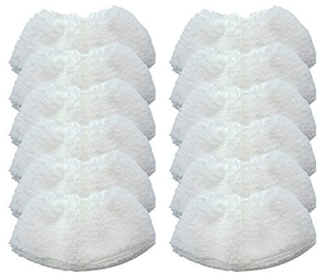 AYBAL Compatible With Karcher SC1 SC2 SC3 SC4 SC5 CTK10 CTK20 Steam Cleaner Brush Head Mop Cloth Replacement Accessories Pad Cloths Spare Parts (Color : 12pcs)