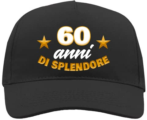 Generico Cappellino 60 Anni per Uomo Nonno pensionato Compleanno Gadget Regalo - splendore 60 Anni