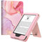 MoKo Case for All-new 7Kindle Paperwhite 2024 12th Gen&Kindle Colorsoft Signature Edition 2024,Ultra Clear Soft Flexible Glitter TPU Back Cover Light Shell with Auto Wake/Sleep,Light Pink Gold Marble