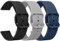 Mugust 3Pack Bracelets de Montres Silicone 20mm, Remplacement Dégagement Rapide pour Femme Homme 20mm 22mm (20mm, Noir/Bleu Marine/Gris)