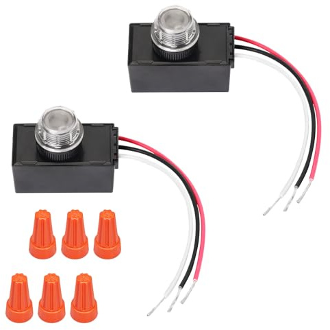 2 Pack Dusk to Dawn Sensor for Outdoor Lighting 120-277V, Photoelectric Switch Photocell Light Sensor