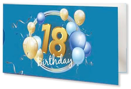 BIGLIETTINO BOMBONIERA PERSONALIZZATO NASCITA BATTESIMO COMUNIONE CRESIMA ANNIVERSARIO MAGGIORENNE KIT DA 45 PZ PERSONALIZZATI (18 ANNI M)