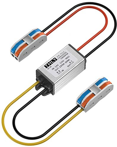 Trasformatore 24 12 Volt, Convertitore 24V a 12V 5A 60W Converter di Connettori Elettrici a Cablaggio Rapido, Regolatore di Tensione(Accetta ingressi DC15-40V)