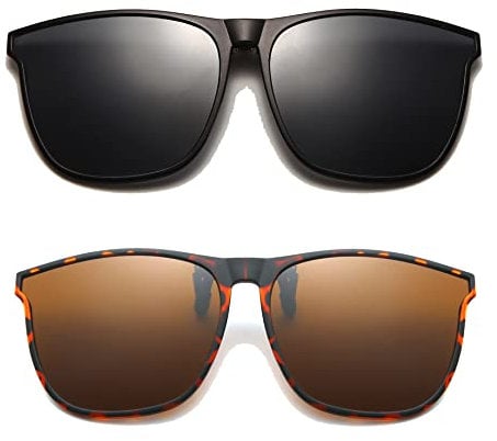 Long Keeper Polarisierte Sonnenbrille Clip für Brillenträger - Sonnenbrille Zum Aufstecken Polarisiert, Sonnenbrillen Aufsatz Brille Damen Herren