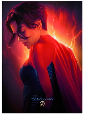 Displate Offiziell DC Comics MetallPoster Magnetische Befestigung Inklusive Lizenziert Bilder Hochwertiges Poster Flash Movie 2023 - Kara Zor-El 45 cm x 32 cm