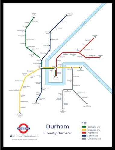 The Happy Puzzle Company - Durham Underground Jigsaw Map 1000 Pieces - Jigsaw Puzzles for Adults 1000. This is an official Transport For London licenced product.