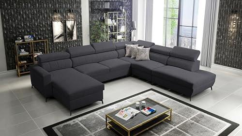 IM SOFA XXL Ecksofa Großes Wohnzimmer Wohnlandschaft Baltic IX Links/rechts Farbe wählbar TOP Qualität