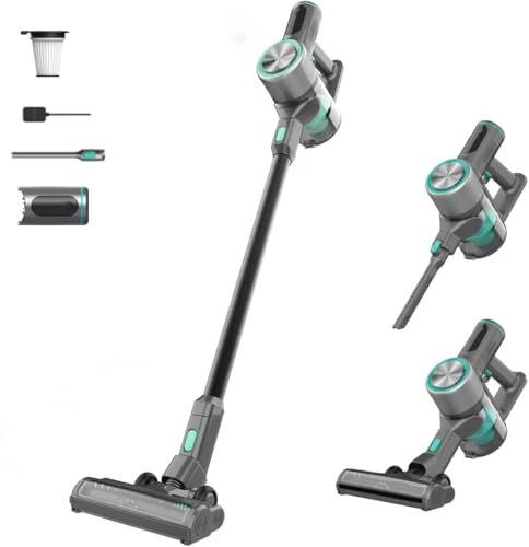 Wyze Cordless Vacuum Cleaner S with Strong Suction Power of 20KPA, Lightweight Rod with HEPA Filter, Powerful 300W Brushless Motor, 40 Minutes Runtime for Home, Hard Floor Carpet