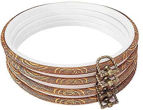 BOFRHME 4 Pièces 8,4 Pouces Cadre de Broderie Antique en Plastique en Vrac Cercle Cercles à Broder
