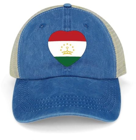 Yelolyio Outdoor Cap Herren Mesh Back Ballcap Tadschikistan Flagge Baumwolle Caps Tadschikistan Caps Baseballmützen Angeln Hüte Mesh Caps Outdoor Sport Caps, dunkelblau, 1-5