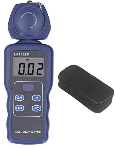 Miskall Digitales Lux-Messgerät, Beleuchtungsfotometer, digitaler Helligkeitstester, hochpräzises Lichtdetektor-Beleuchtungsstärkemessgerät für Häuser, Landwirtschaft,