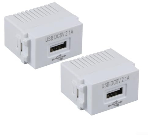 USB Power Module, USB Interface Adapter Switch Module, Mobile Phone Charging Panel USB Power Module 220V Socket 5V Transformer 2.1A(2pcs)