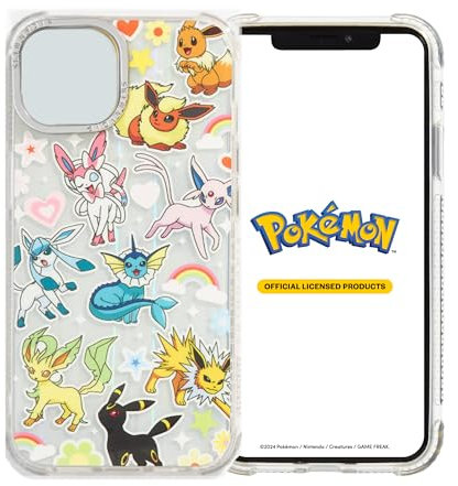Skinnydip Pokémon Eeveelutions - Case for iPhone 13 Cover Stylish & Shockproof Cartoon Cover, Slim & Lightweight, Anti-Slip Cute Protective Case Gift for Girls Compatible with iPhone
