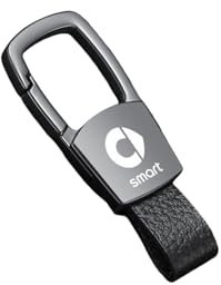 DYQCD 1 Stück Auto Kreativer Schlüsselanhänger für Smart Fortwo Forfour Metalllegierung Autoschlüsselanhänger Emblem Abzeichen Karabiner Zubehör,Blackstyle