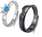 MEDWISE Sonne Mond Opal Ring 925 Sterling Silber Freundschaftsringe Schwarz für Damen Partner Paar Sie und Ihn Frauen Damen Freundin Mädchen Valentinstag
