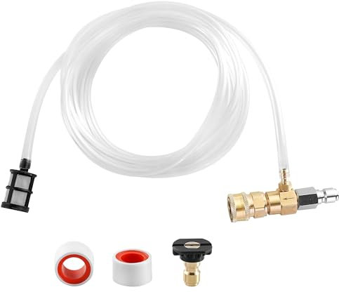 JOEJET Downstream Injector for Pressure Washer, Fixed Chemical Injector Kit with 3/8 Inch Quick Connect, 5-8 GPM