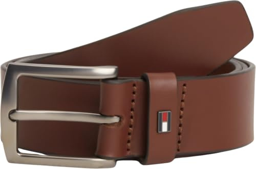 Tommy Hilfiger Ceinture Homme Denton 3,5 cm Cuir, Marron (Winter Cognac), 110 cm