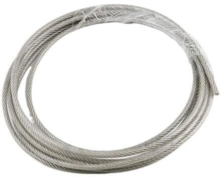 SHUNMIN Cable Acero Acero de 4 mm de diámetro de 30 Metros CLORURO DE POLIVINILO Terreno de Acero Inoxidable Transparente de Cable de Alambre Flexible Recubierto Cable De Acero(10M 4mm)