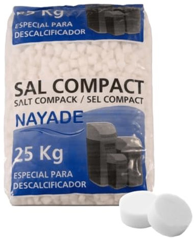 Galyon - Sal para Descalcificador de Agua Dómestico - 25 KG - Sal para Descalcificador de Agua - Sal natural en pastillas