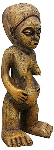 Mobestech Afrikanische Figur Schwangere Dame Kunstharz Statue für Home Office Dekoration Moderne Figurenstatue Afrikanisches Statuendekor