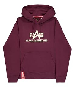 Alpha Industries Herren Basic Hoodie, Dark Cherry, L