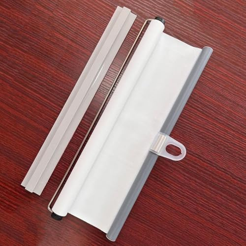 No Drilling Roller Blinds for Window & Door,Easy Fit Blackout Curtain,Automatic Retractable Sunshade for Home Office Bedrooms Kitchens Living Room - Made to Measure,White-W58*H200cm(23*79in)