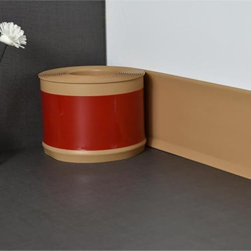 Yhenlovtt 3 Meters Soft PVC Skirting Board Waterproof Wall Edge Trim for Home Improvement in Dark Brown, Yellow, Gray(YELLOW)