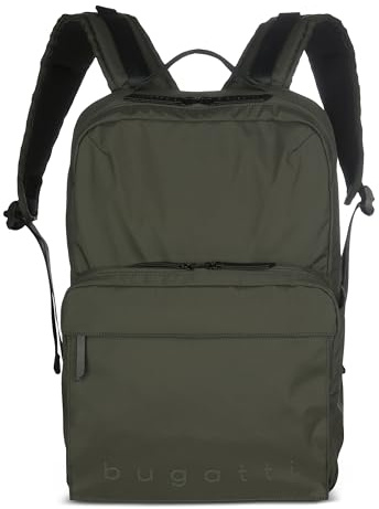 bugatti Legere Rucksack für Herren, leichter Rucksack aus Rip-Stop-Polyester in olive