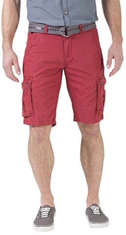 Timezone Herren Loose Maguire incl. Belt Shorts, Rot (Chilli Red 5045), W32