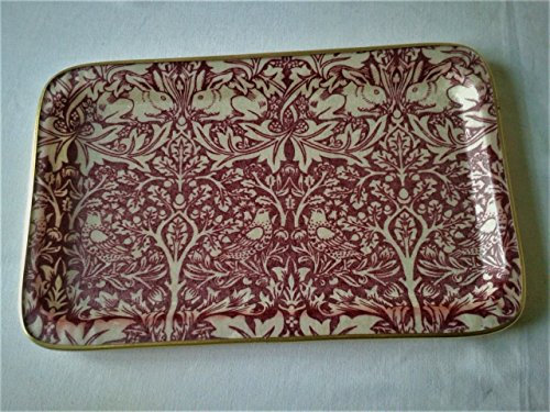 Arnold Designs Wiliam Morris Tablett aus Fiberglas, 43 x 33 cm, Braun