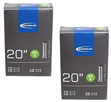 Schwalbe AV6 BMX Schläuche 20 x 1,10-1,50, Schrader 40 mm Ventil (2 Stück) Schwalbe AV6 BMX Schläuche 20 x 1,10-1,50, Schrader 40 mm Ventil (2 Stück)